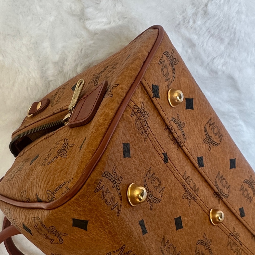 MCM Cognac Visetos Satchel - Picture 11 of 15